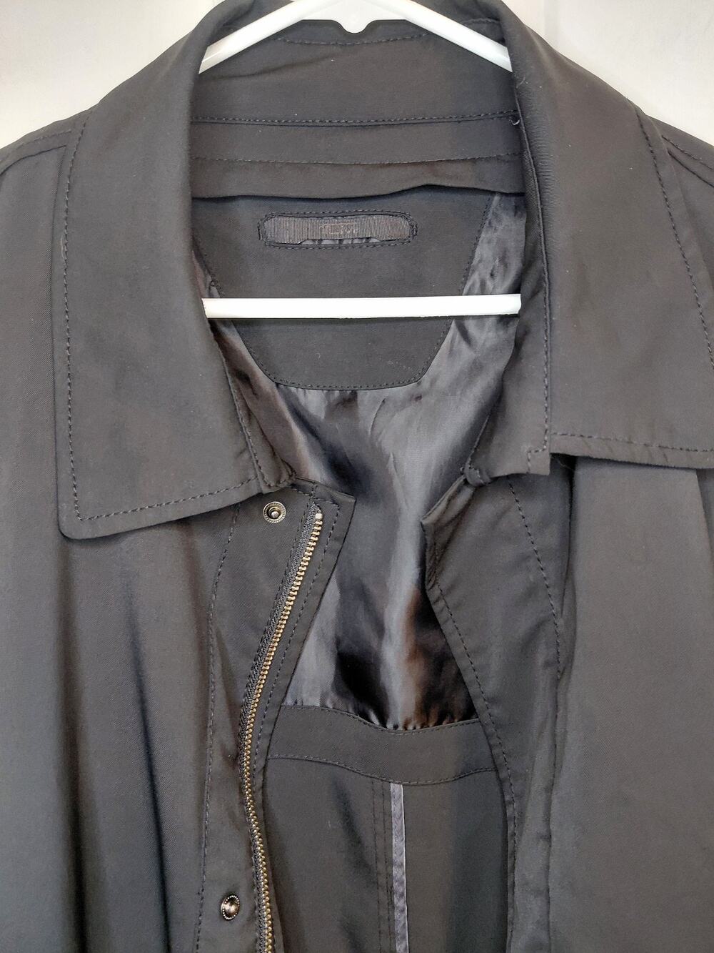 T-Tech by TUMI Essential Gear Black Water Resistant 3/4 Long Rain Jacket Coat XL